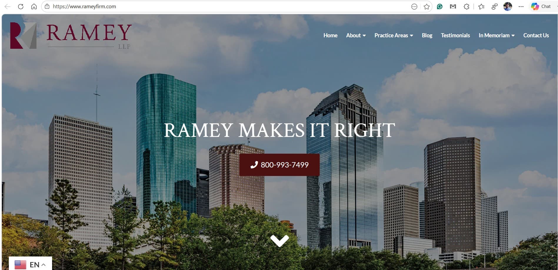 Ramey Firm — Legal Web Platform screenshot 1